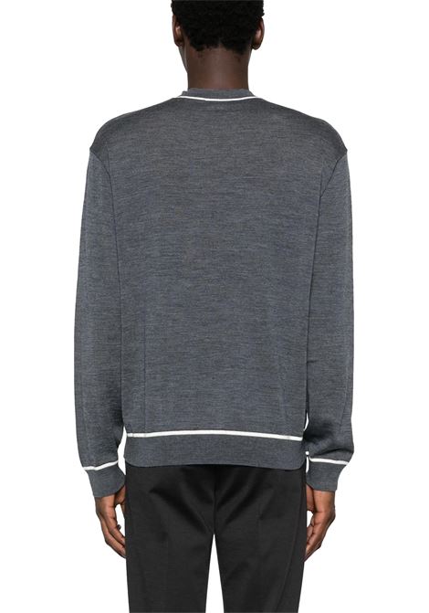 MAGLIONE IN LANA VERGINE CON DETTAGLIO LOGO JACQUARD EMPORIO ARMANI | Maglie | 6D1MXH 1MJLZF629